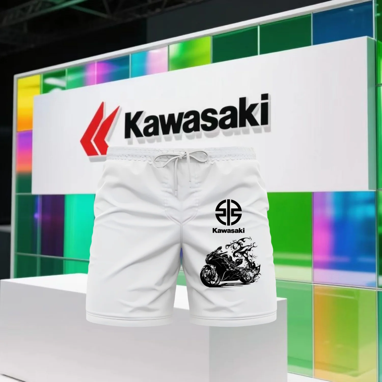 

Men New Shorts Kawasaki Motorcycle Graphic 3D Print Quick Drying Breathable Cool Daily Shorts Men Summer Sports Comfort Shorts 1