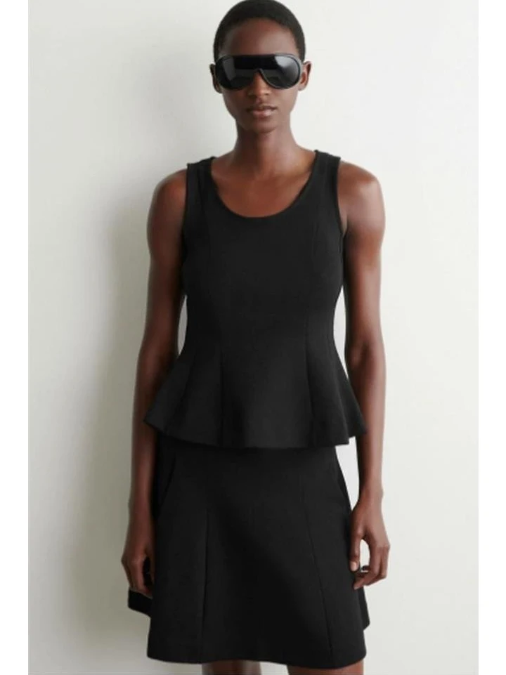 Summer Slim Fit round Neck Splicing Knitted Vest And Half Skirt Set Polyester Fiber H Type Silhouette City Walk Suitable