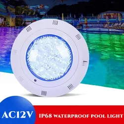 12V-ABS wall mounted IP68 waterproof seven-color remote control underwater light lighting landscape LED pool light 18W25W35W45W