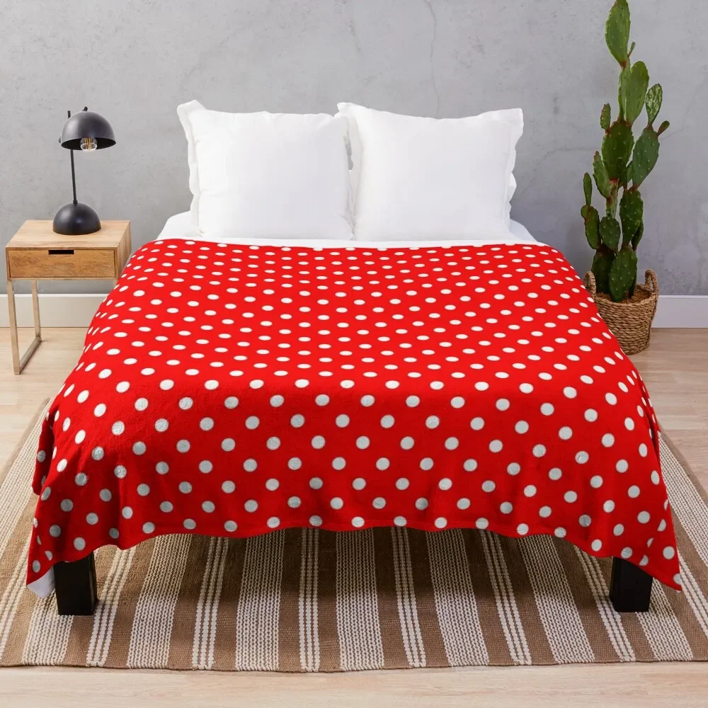 

White dots Throw Blanket blankets and throws Plaid Summer Blankets