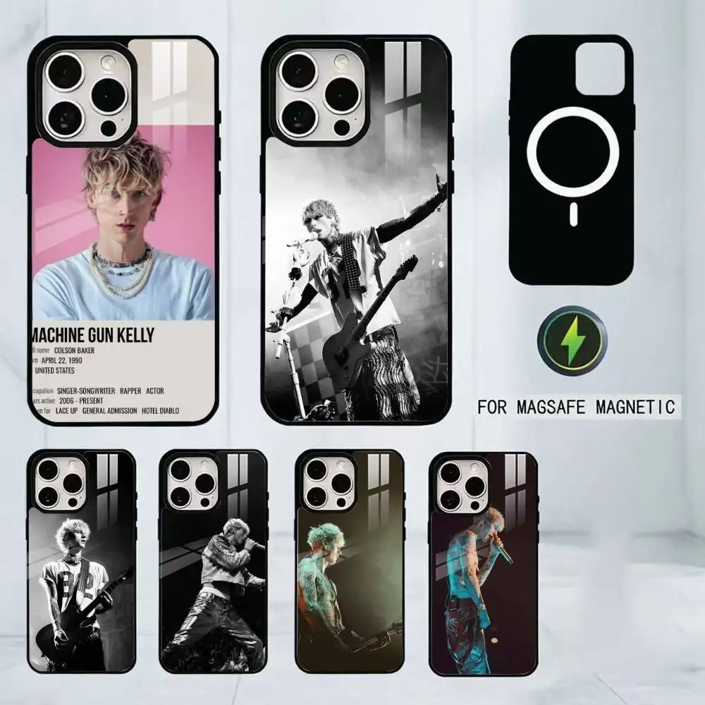 

MGK Machine Gun K-Kelly Phone Case For iPhone17,16,15,14,13,12,11 Plus,Pro Magnetic with Magsafe Wireless Charging