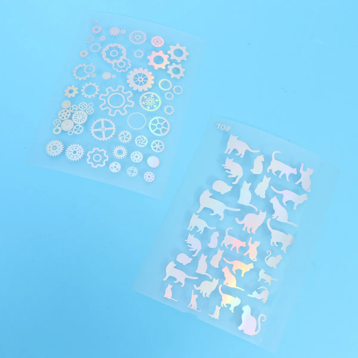 

10pcs Sticker Transparent Diy Epoxy Decals For Scrapbook Crafts Stationery Journal Decoration Crystal Sticker