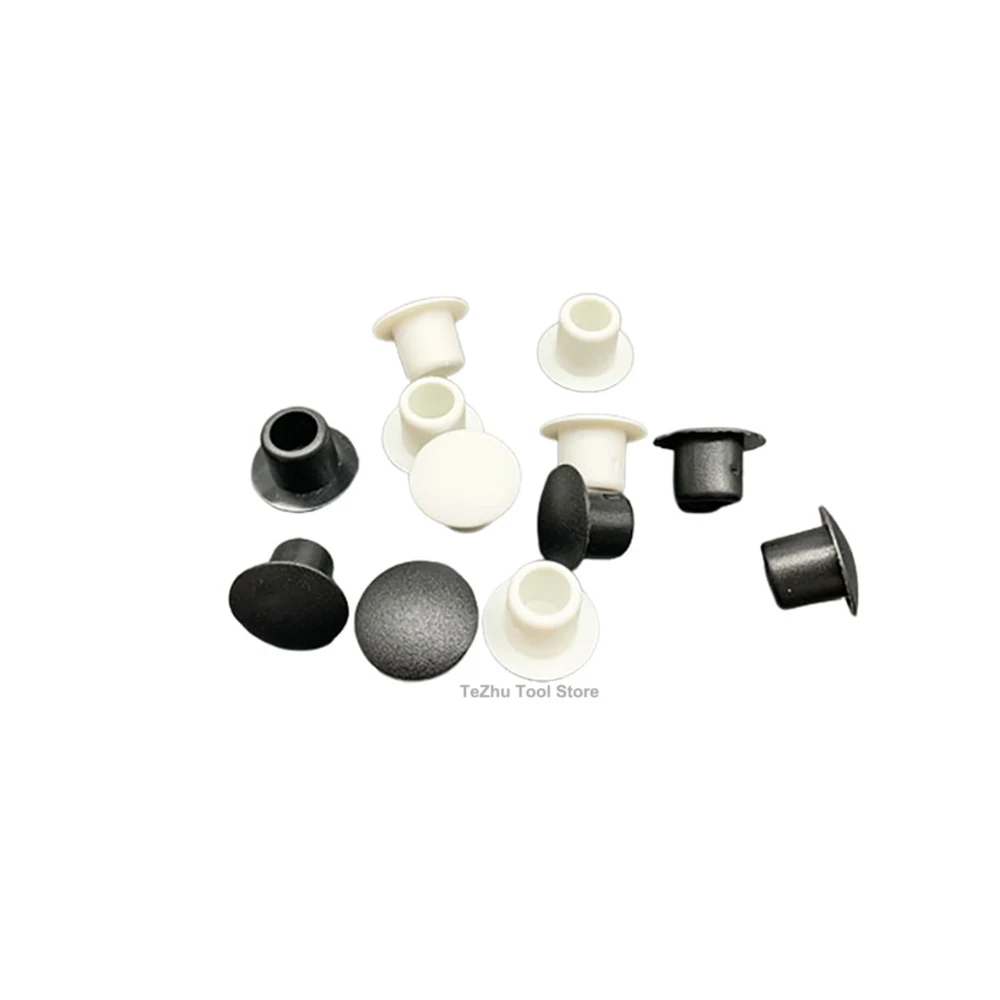 9mm 10mm 11mm PVC Rubber Plug Hole Stopper Black&White Hollow Rubber Hole Caps Round Seal Plugs T Type Dustproof Plugs