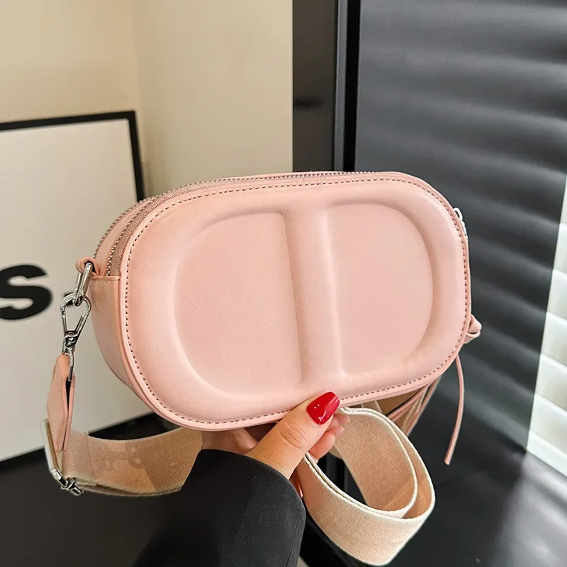 

2025 Women's Fashion Small Square Bag - Double-Zipper Crossbody, Versatile for Concerts & Daily Use