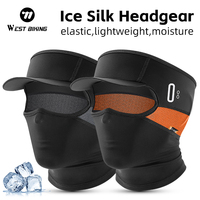 WEST BIKING Summer Cycling Sun Hat Full Face UV Protection Mask MTB Motorcycle Ice Silk Balaclava Fishing Cooling Sport Gear