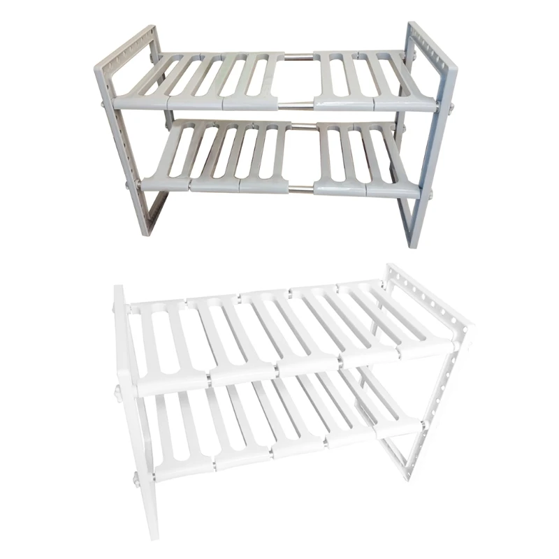 Cabinet Storage Shelf Expandable Metal Rack Kitchen  Space Saver Adjustable Sink Dish Drying Rack Durable