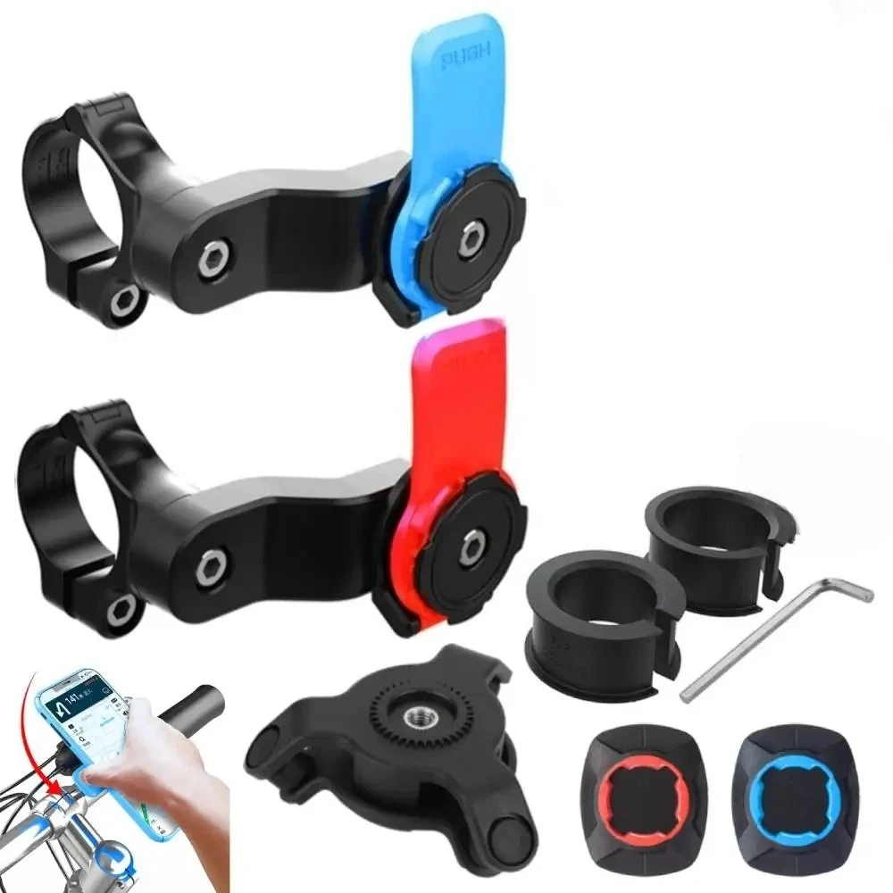 Support de téléphone pour guidon de moto avec amortisseur de vibrations, support de navigation pour smartphones de 4,7 à 7,2 pouces