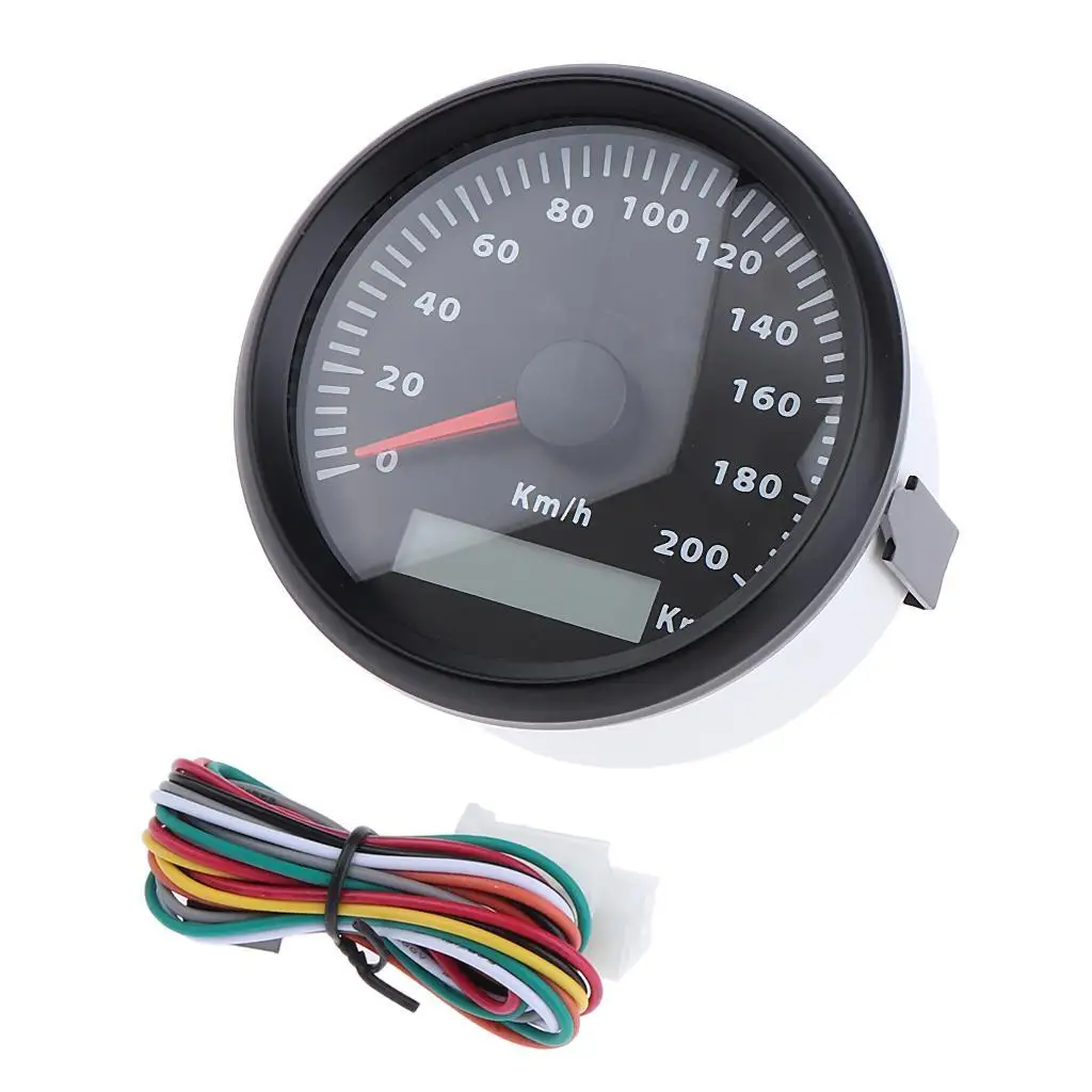 Car Speedometer 200 Km / H Odometer IP67 3 3/8 \'\' INCH 85MM # 2