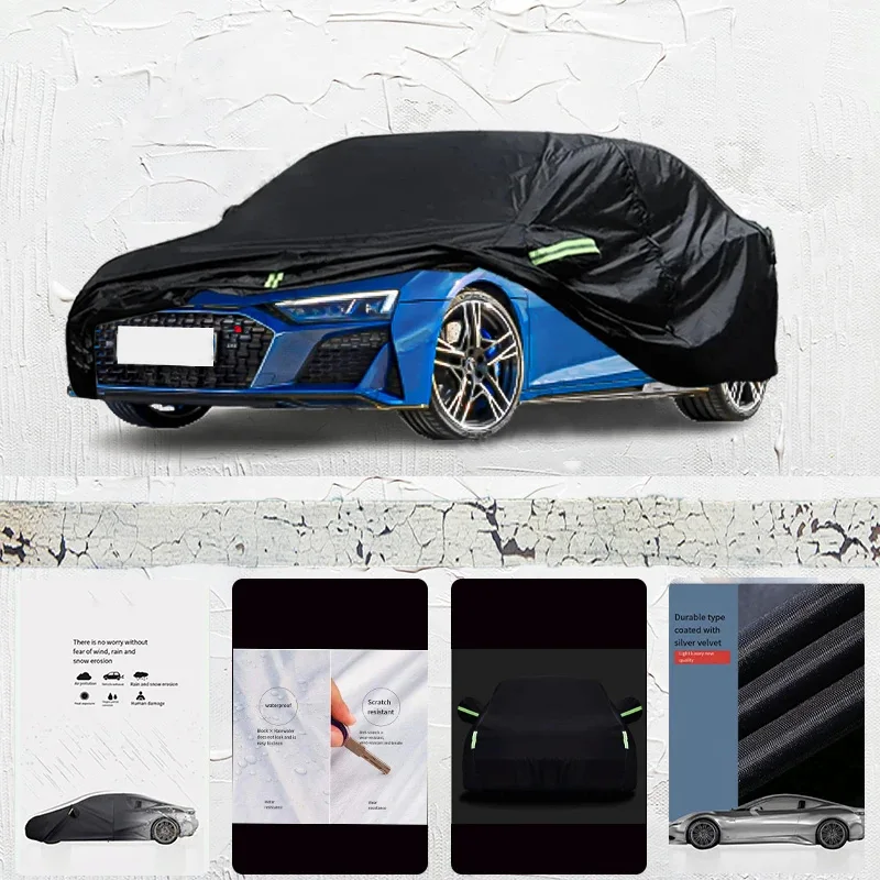 

For-Audi-R8-Fit-Outdoor-Protection-Full-Car-Covers-210T-Snow-Cover-Sunshade-Waterproof-Dustproof-Ext