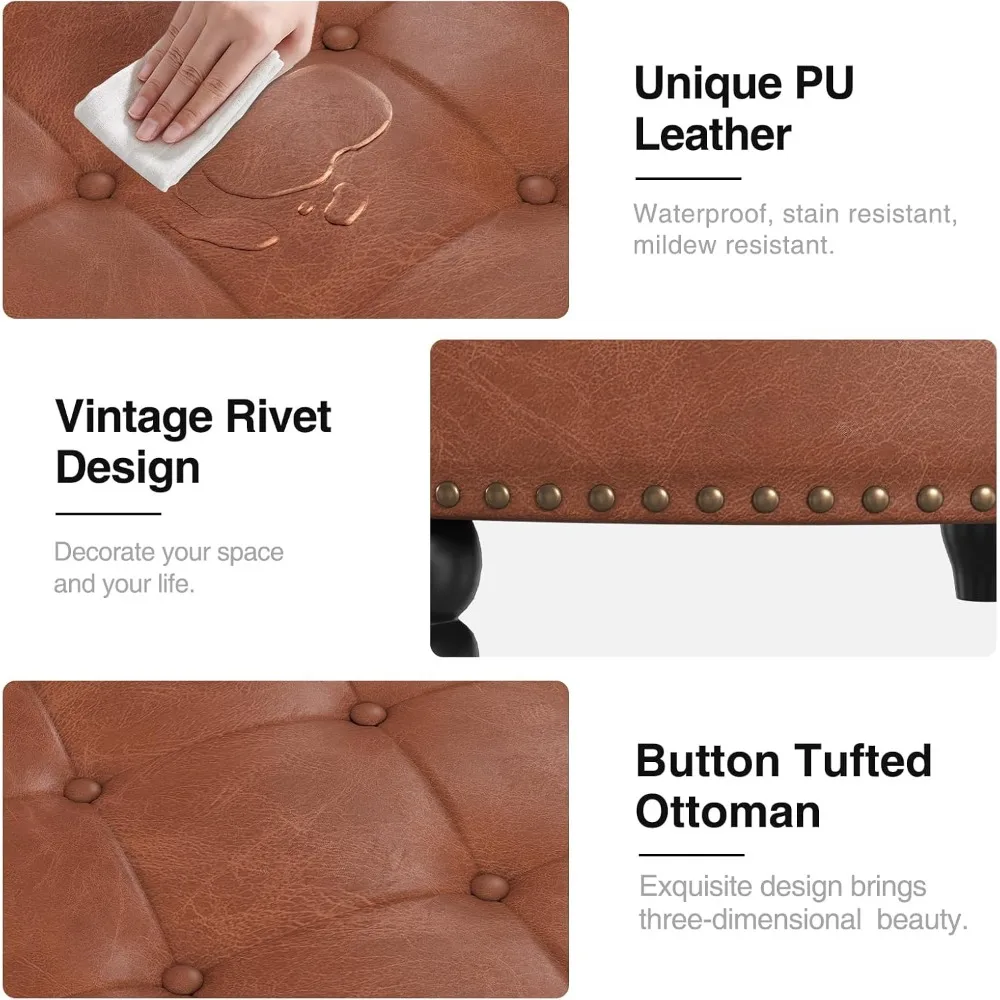 30 Inch Round Storage Ottoman,Modern Button Tufted Coffee Table with Lift Top,Large Round Ottoman Upholstered Footrest Stool Toy