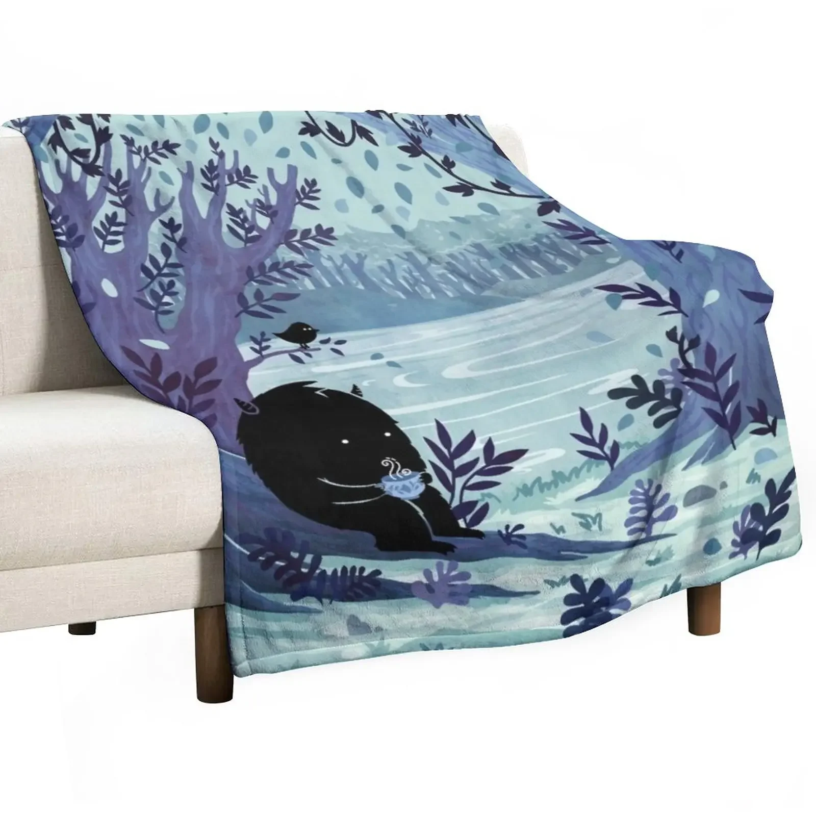 

A Quiet Spot of Tea Throw Blanket Designers Giant Sofa Soft Big Blankets