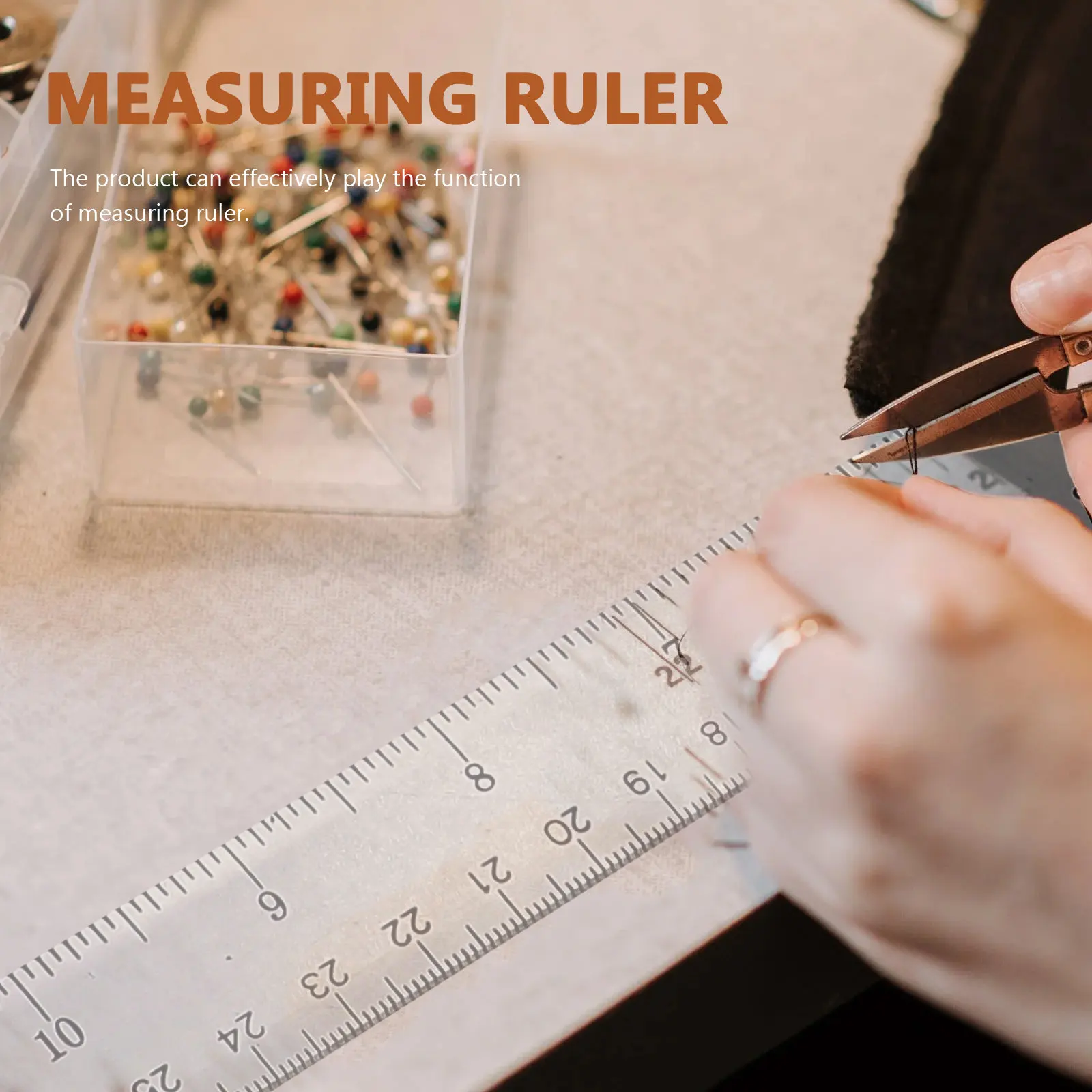 2Pcs T Shape Rulers Plastic Double Scale Measuring Tool for Home Office School Student Architect Drafting Supplies view 4