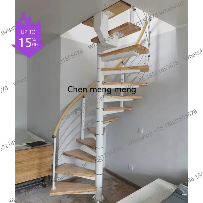 

Smt51 Modern Customizable Stainless Steel Prefabricated Spiral Stair Design Metal Indoor Circular Staircase Curve Staircase Lad