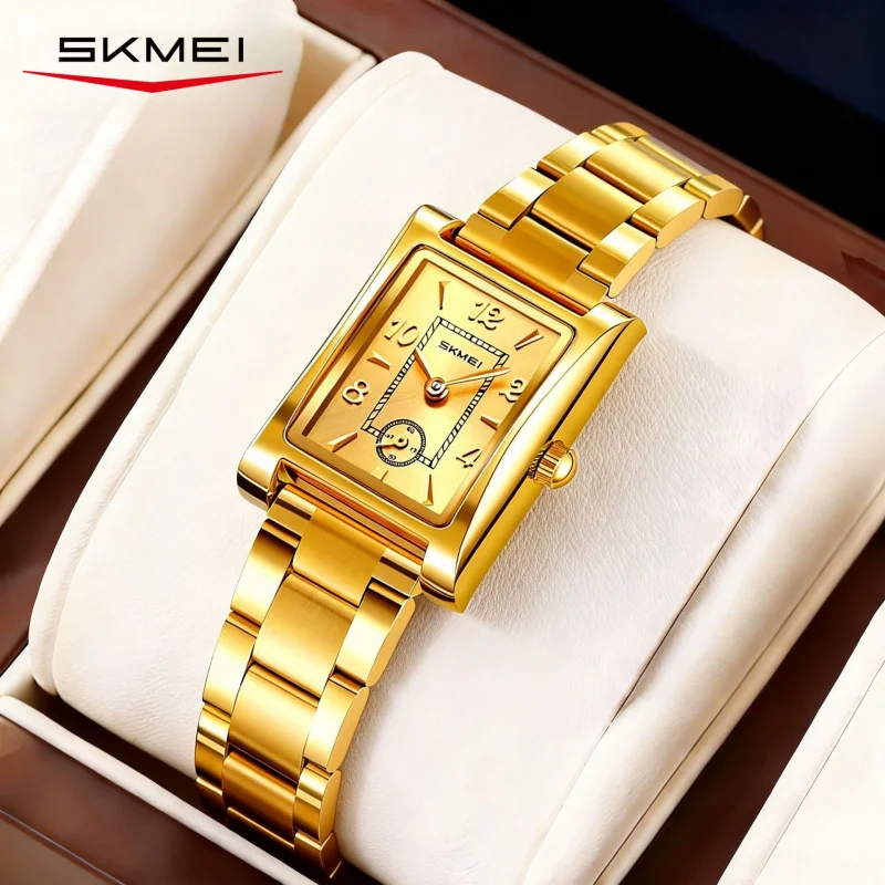 

SKMEI Women's Watch, Niche Affordable Luxury Quartz, French Nordic Style, Square Women's Quartz Watch