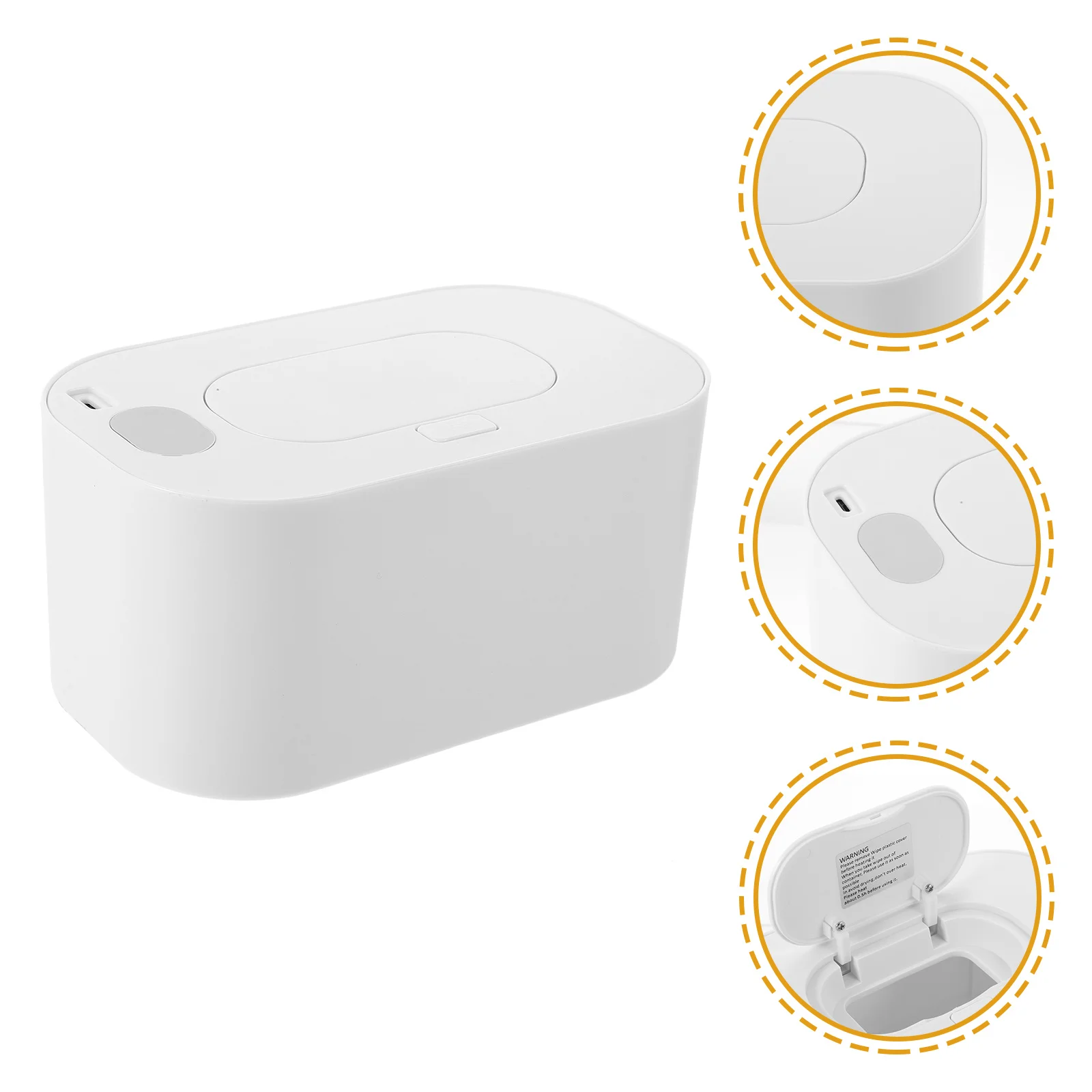 Wet Wipe Warmer Baby High-Quality Abs Pp Heated Tissue Dispenser Fast Heating Energy-Saving Design Warm Wipes Container