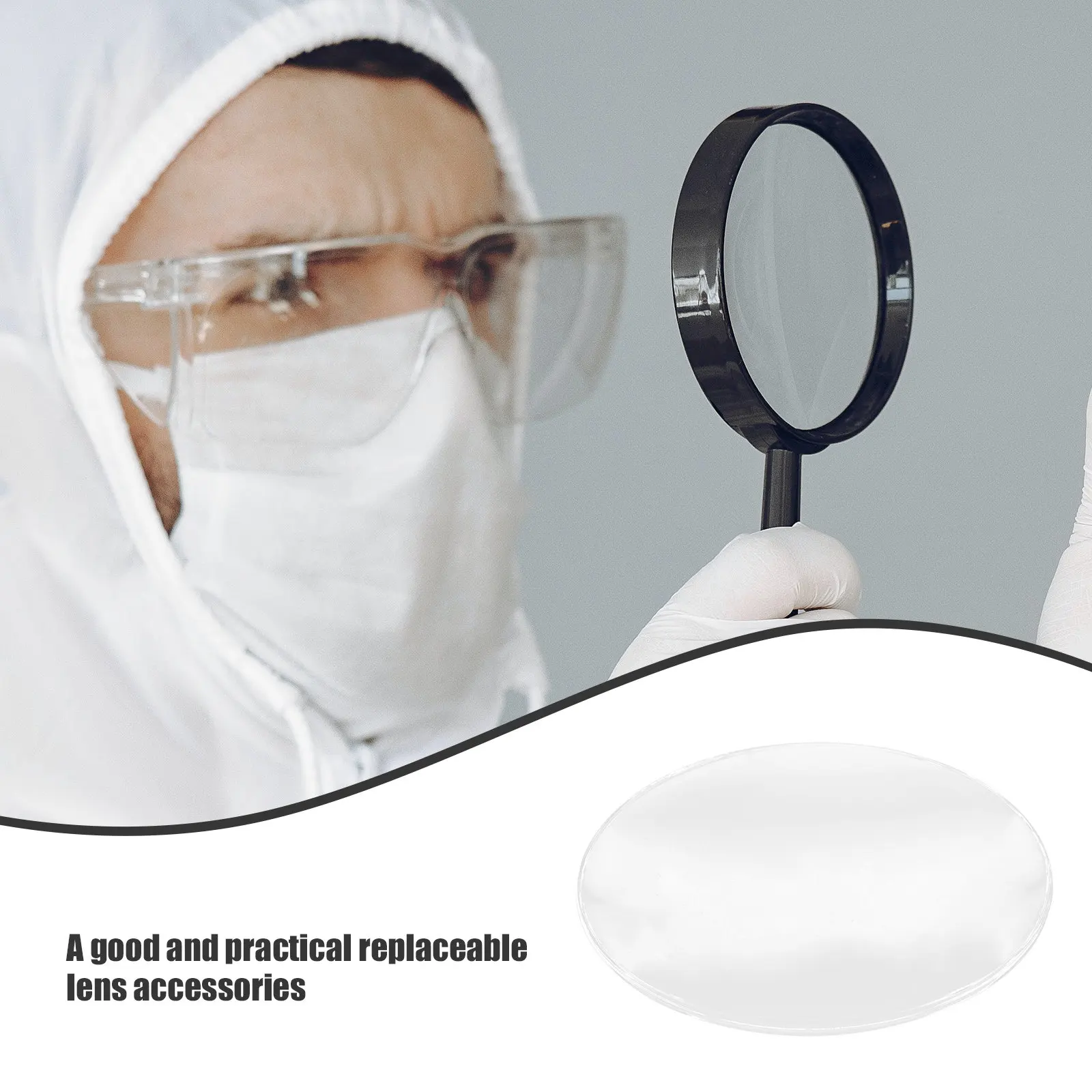 

10 шт. портативных увеличительных линз из прозрачного акрила, сменные линзы для увеличительных стекол, аксессуары для чтения