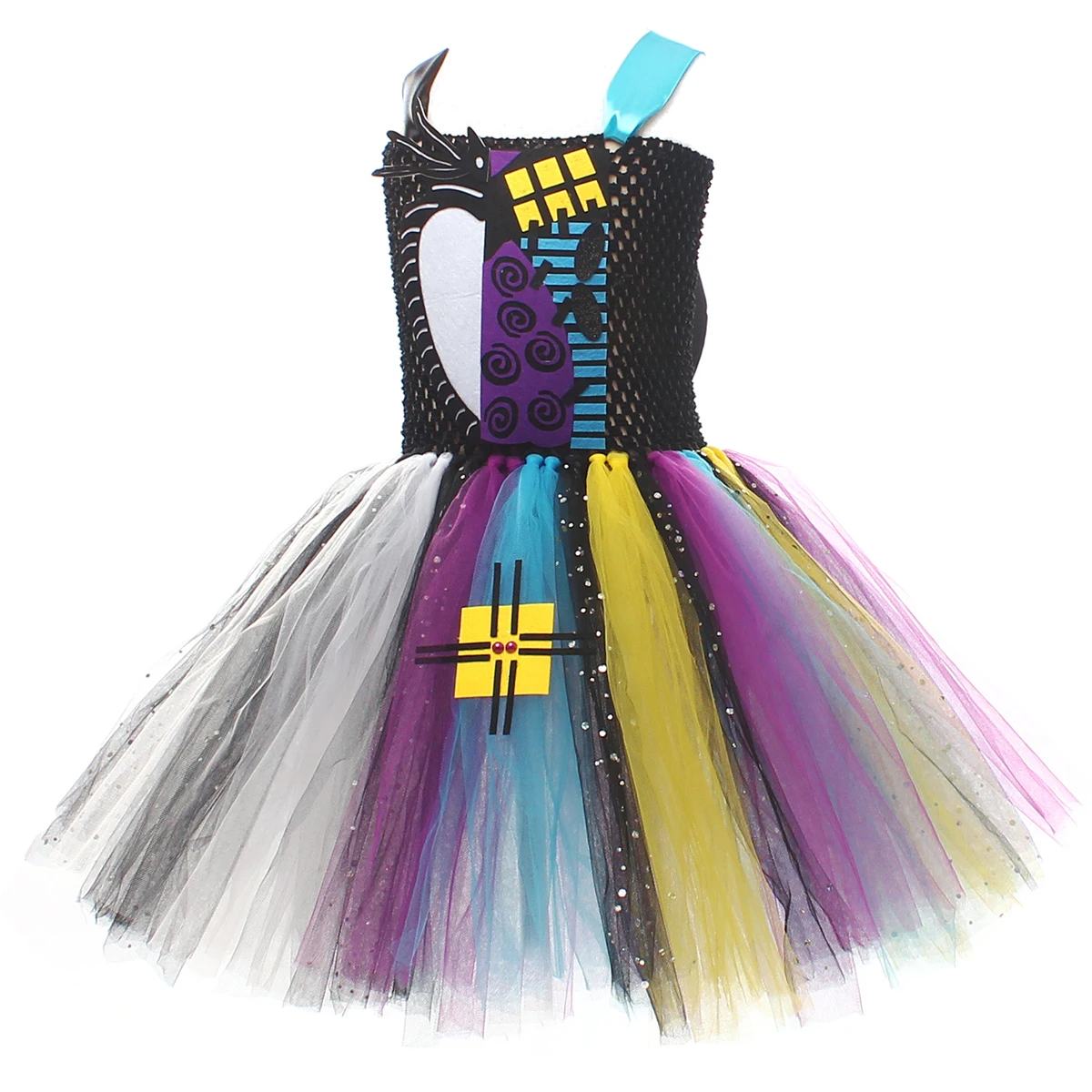 Jack und Sally Bösewicht-Kostüm aus „Nightmare Before Christmas“ - Tutu-Kleid für Kinder, Halloween-Cosplay, Party, Tanzvorstellung, Kombi-Kostüm – Detail 14