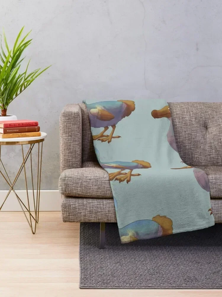 Dodo bird Throw Blanket Single halloween Retros bed plaid Blankets