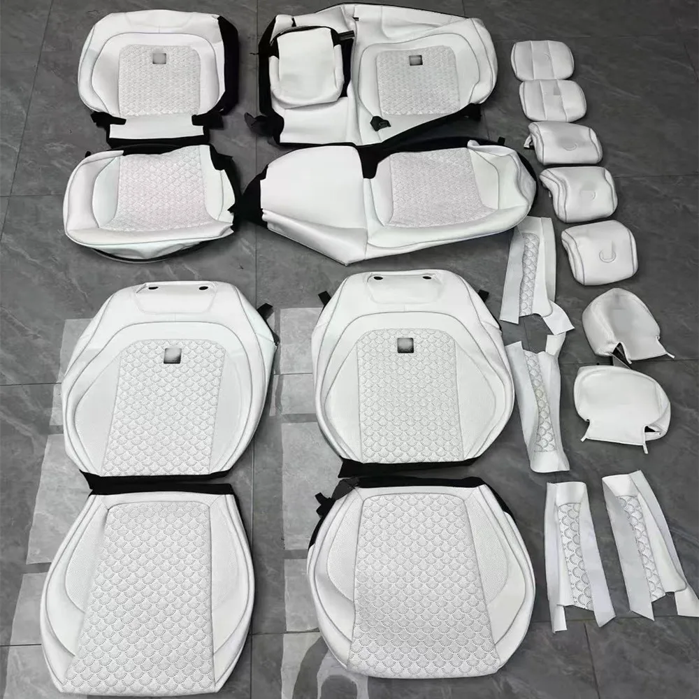 

Luxury G-Wagon Full Set Leather Seat Cover Interior Wrapping Kit for G Class W463 W464 W465 Custom Car Accessories
