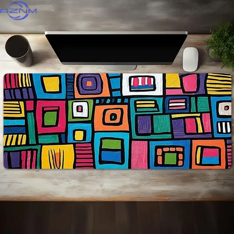 Vibrant Color - Blocked Rubber Mouse Pad, Multiple Specifications Available, Playful Modern Design, Ideal for Programmers & Game
