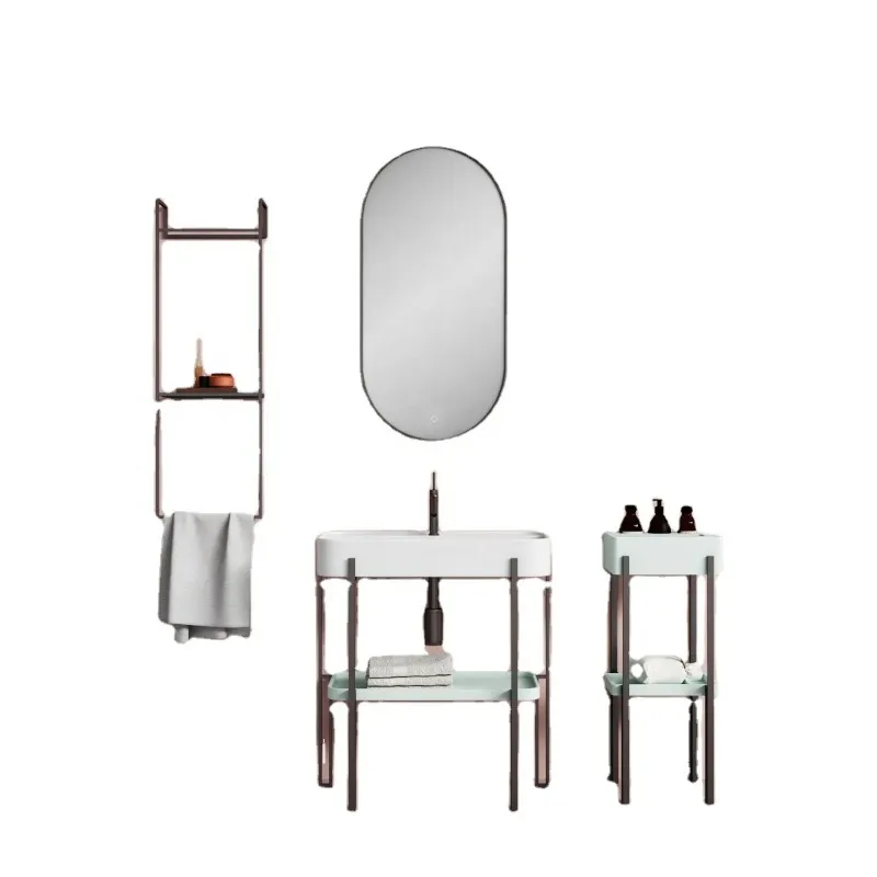 

Туалетный столик для ванной комнаты, шпон, мрамор, туалетный столик для ванной комнаты, туалетный столик, настенное крепление для ванной комнаты