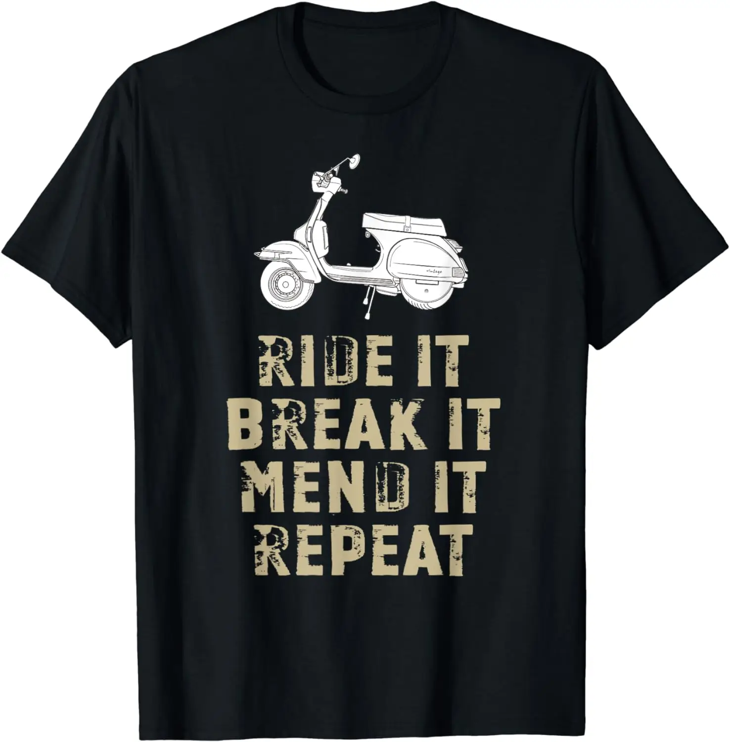 Vintage Moped Motor Classic Scooter t-shirt: Scooter Life Oversized T-shirts for Women/Men Clothing