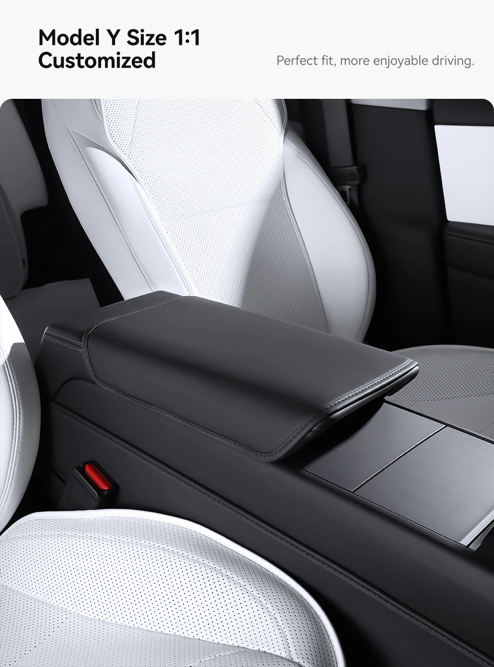 YZ für Tesla Model Y Juniper 2022, neue Leder-Kofferraummatten, vollständig umgeben, wasserdicht, rutschfeste Liner, individuelles Bodenmatten-Zubehör – Detail 13