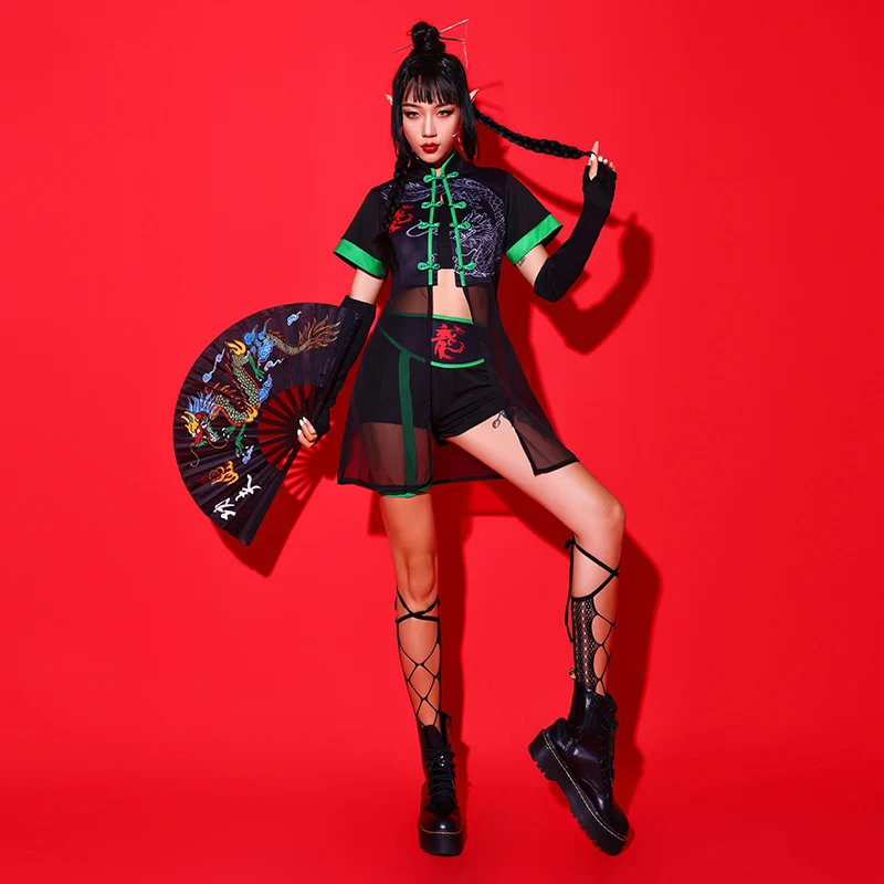 여성 가수 무대 의상 나이트클럽 바 DJ 고고 댄서 의상 힙합 댄스 의상 레이브웨어 모던 재즈 댄스 코스튬