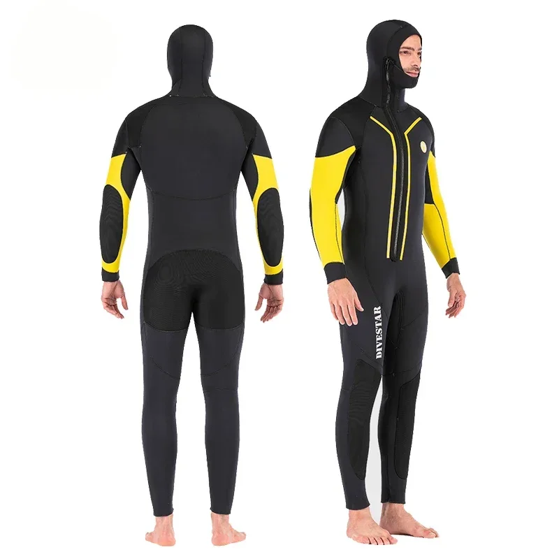 Custom 7MM neoprene High quality warm waterproof breathable hood fullbody mens scuba diving wet suits