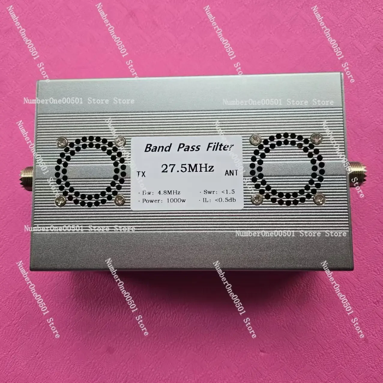 

BPF-27.5M-1000WM-F 27.5MHz Bandpass Filter M Female 1000w Air Cooled, Anti-interference