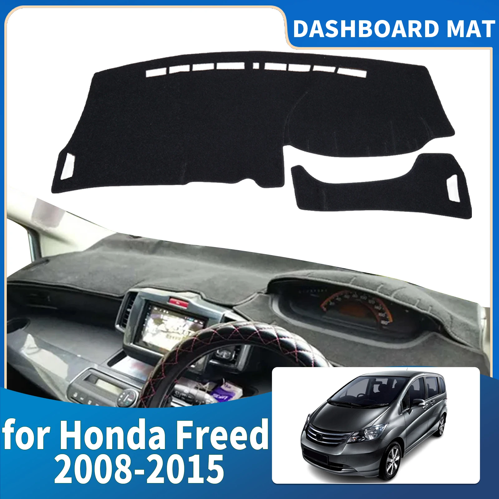

fit for Honda Freed GB3 GB4 GP3 2008-2015 RHD Car Dashmat Dashboard Cover Pad Protective Carpet Accessories DashMat Sunshade