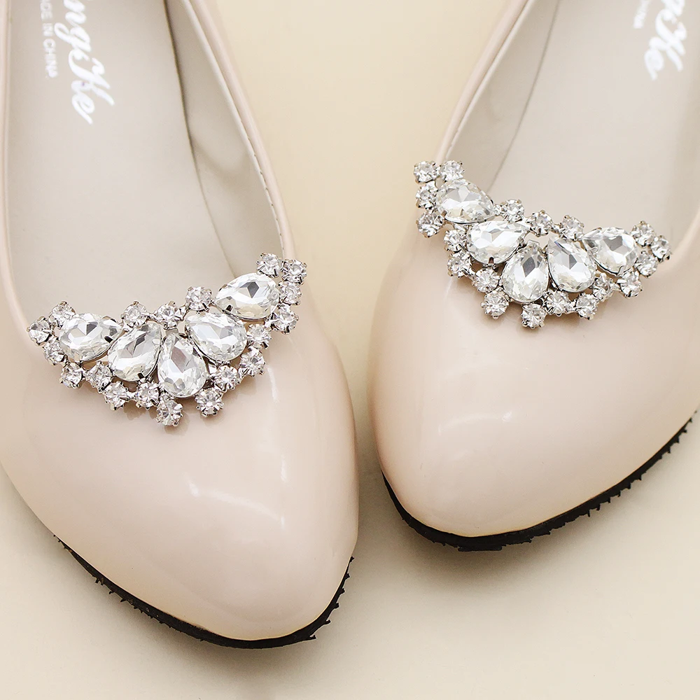Fashion Crystal Rhinestone Shoe Clips DIY Floral Shoe Buckle Shoe Decoration For Party Bridal Wedding Jewelry Bridesmaid Gifts image 4