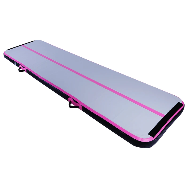 

Portable Waterproof Pink PVC Track Yoga Mat with Air Pump 10cm Thick Foldable & Eco-friendly Custom Logo for Gym Taekwondo Yogap