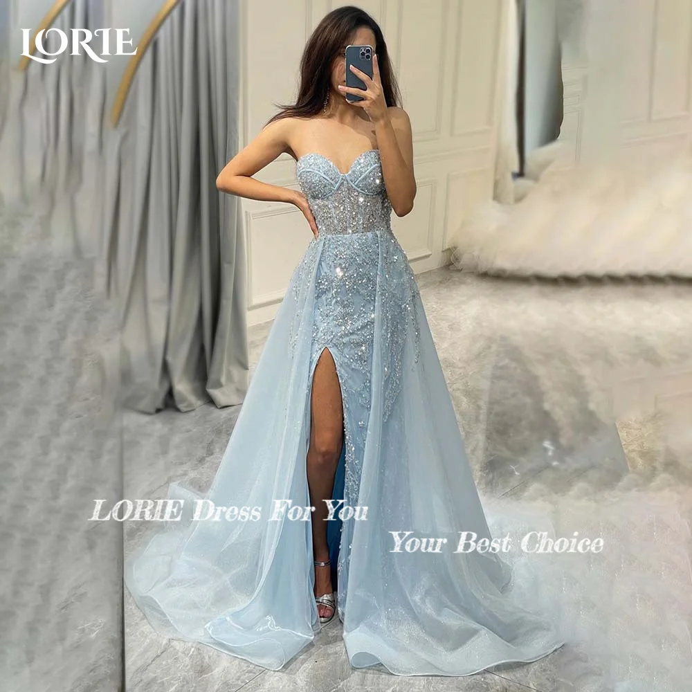 LORIE High Split Formal Evening Dress Saudi Party Dress Prom Dress Sparkly Sweetheart Club Dress Dresses on Offer Clearance