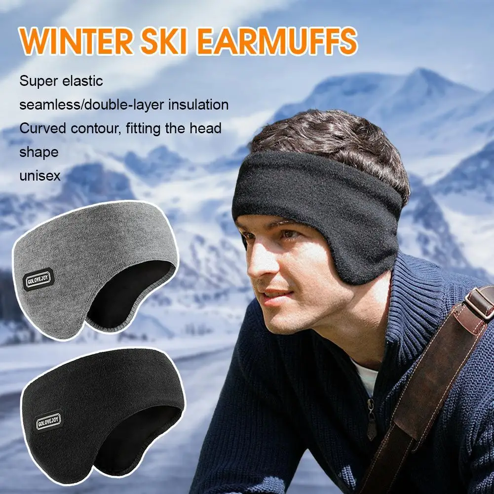 

Зимние лыжные наушники для мужчин, спортивные наушники для верховой езды, ветрозащитные двухслойные теплые головные уборы, наушники