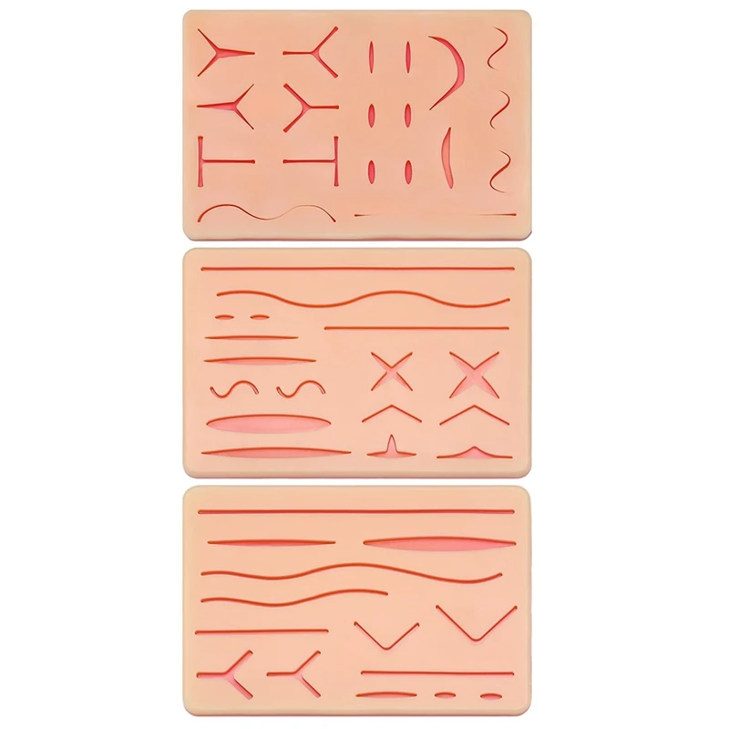 3 Pcs Suture Pad 3 Layer Suture Practice Pad With Wounds Suture Practice For  And Vet Students Practice