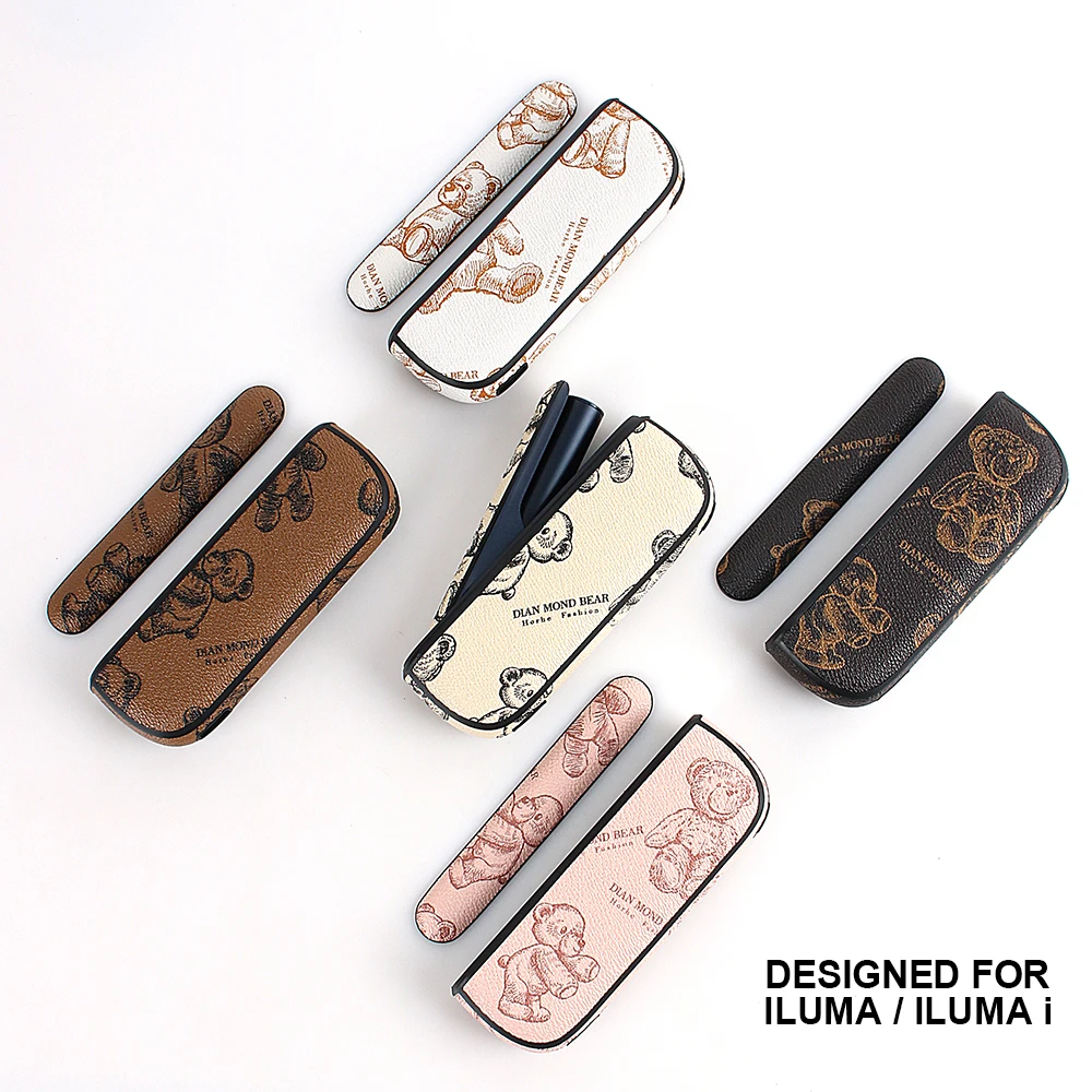 La funda protectora de cuero PU es adecuada para ILUMA. Es un accesorio protector moderno y a la moda para cigarrillos electrónicos.