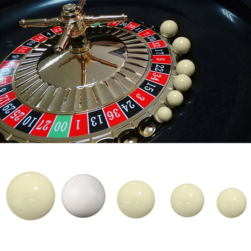 3 Pieces American Roulette Ball Resin Ball Casino Roulette Game Replacement Ball 12/15/18/20/22mm