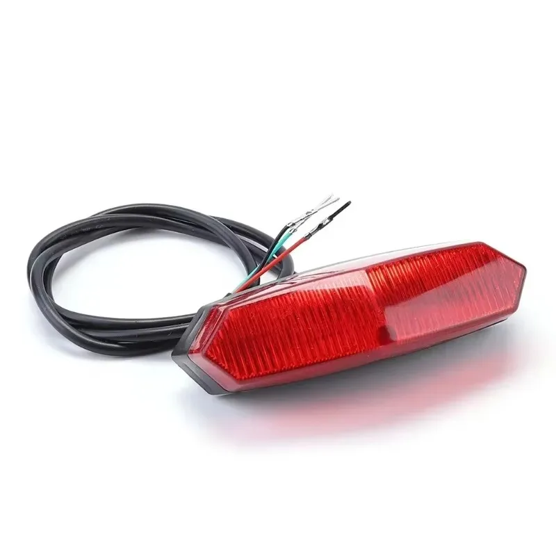 

Hot For 12V-80V Electric Bike LED Taillight Safety Warning Rear Lamp E-scooter Ebike Bike Accessories