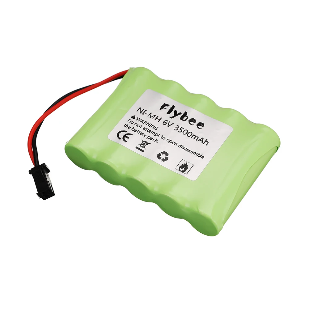 6V 3500Mah Nimh Batterij/Usb Oplader Sm Stekker Voor Rc Speelgoed Auto 'S Boten Robots Kanon Opgewaardeerd Aa 6V Oplaadbare Batterij Pack