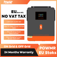 PowMr 6KW 48V Solar Inverter Hybrid MPPT 120A On Off Grid in One Inverter Pure Sine Wave 220V 230V Grid Tie Converter