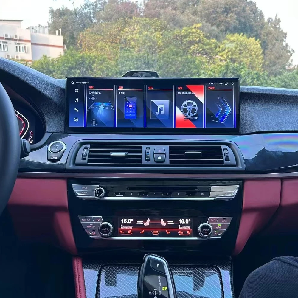 Multimídia estéreo para carro, novo design OEM, Carplay para BMW F10, F11, F18, 525i, 525d, 5 séries, 2560x720, tela IPS In-Cell, 8 plus 128G, 15