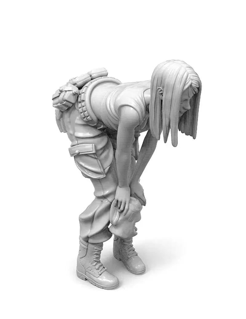 1/24 الراتنج شخصية كامل الجسم أطقم منمذجة Urbana فتاة عمل Gk الأبيض نموذج تمثال لعبة المفككة وغير مصبوغ