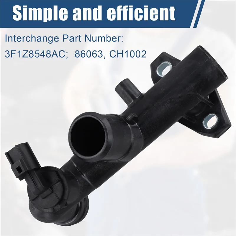 AB61-3F1Z-8548-AC Engine Coolant Water Outlet With Sensor For Ford 2009-2003 Lincoln 2006 Mercury 2009-2003