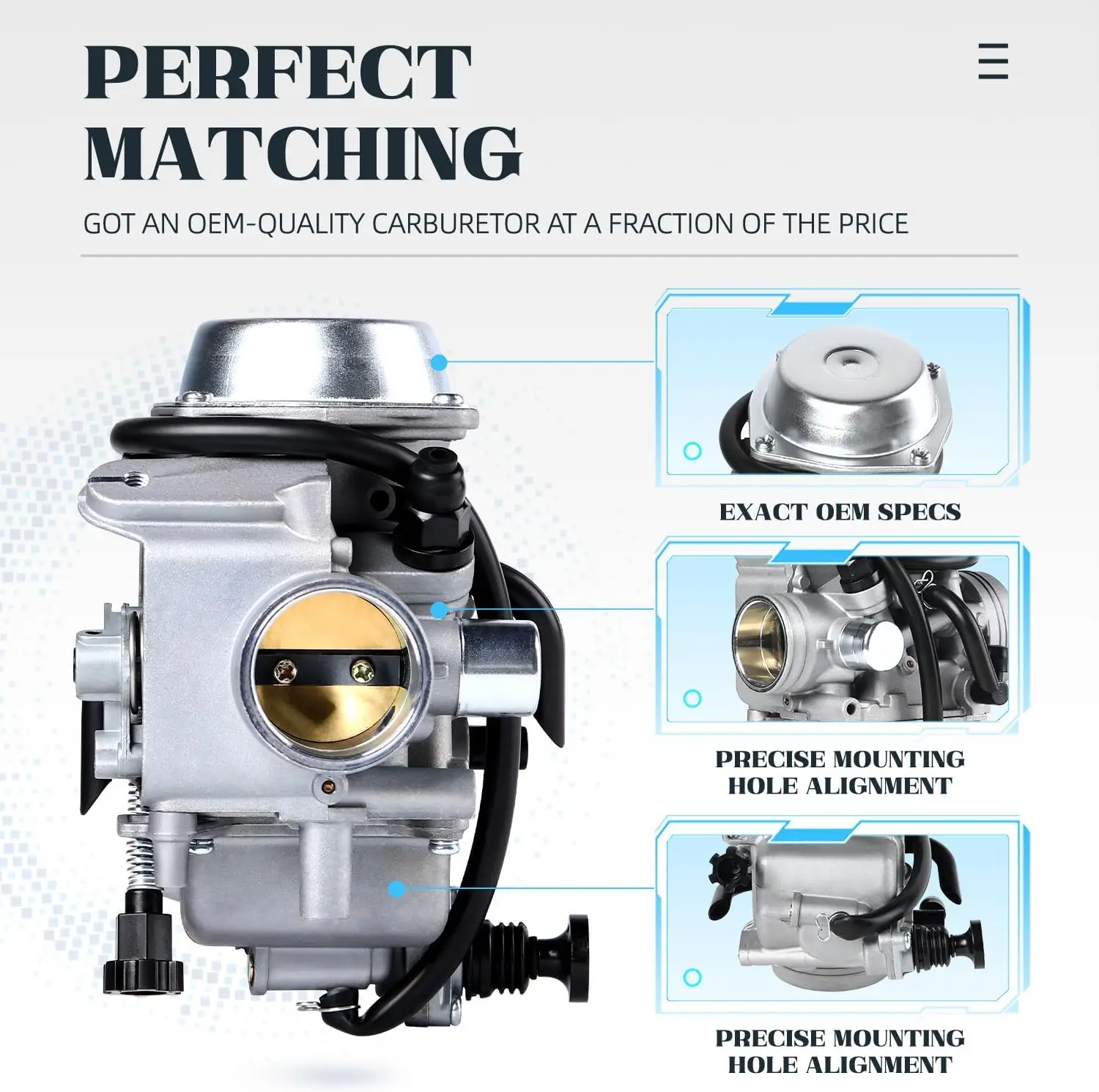 Carburetor Compatible with Honda 2000-2006 Rancher TRX 350 TRX350TM TRX350TE 350ES 350FE 350FMTE 4 Stroke ATV Carb