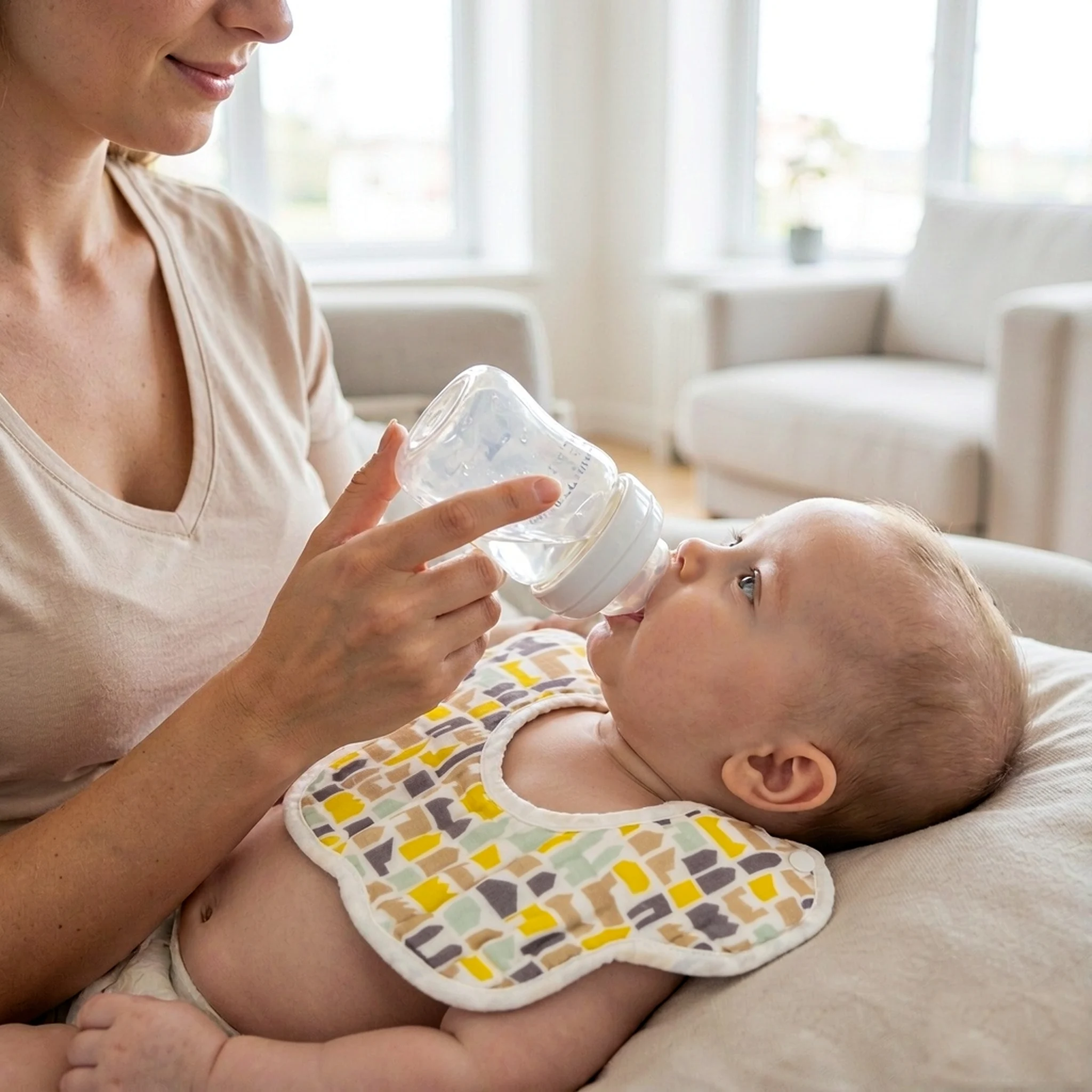 3Pcs Mixed Style Baby Bibs Set,100% Cotton Multi-Layer Muslin,Petal,Round & Vest Bib for 0-24M Infant