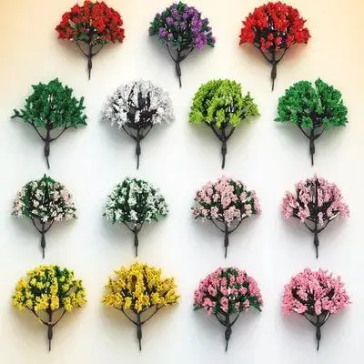 

15pcs Miniature Realistic Tree For Diorama Railway Architecture Landscape Greenery Scene Plastic Trees Artificial Trees
