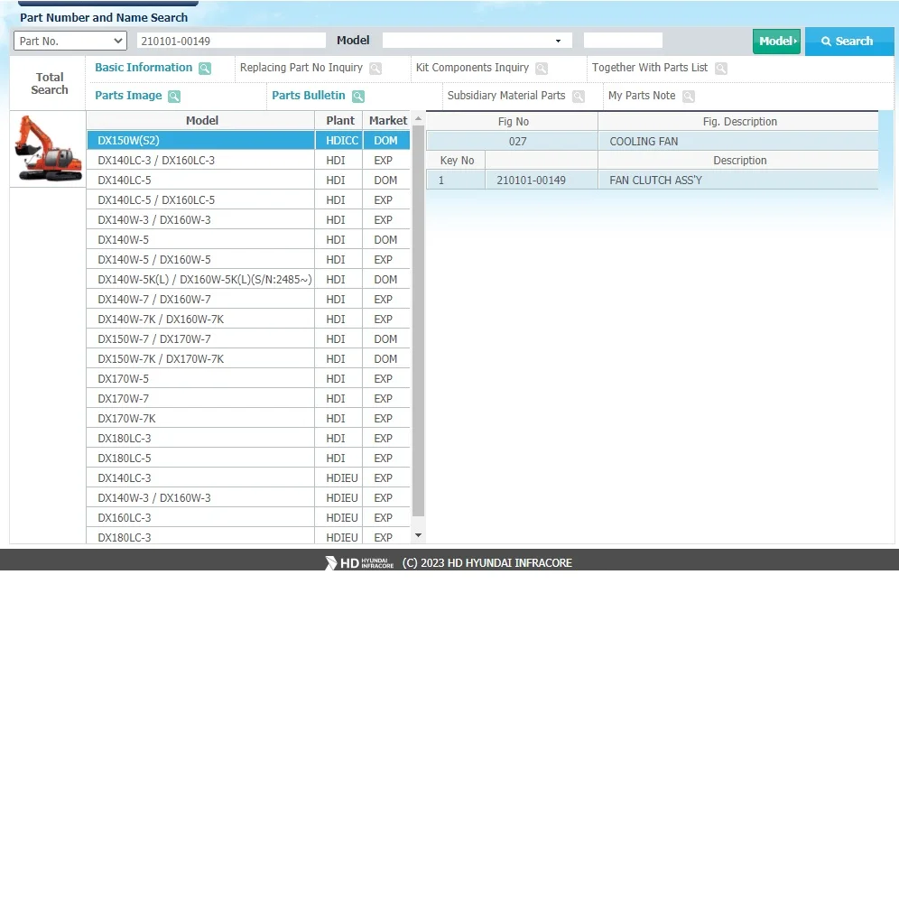 I cat الشركة المصنعة الأصلية محرك المروحة الأصلي Assy 210101-00149 قطع غيار الحفارات
