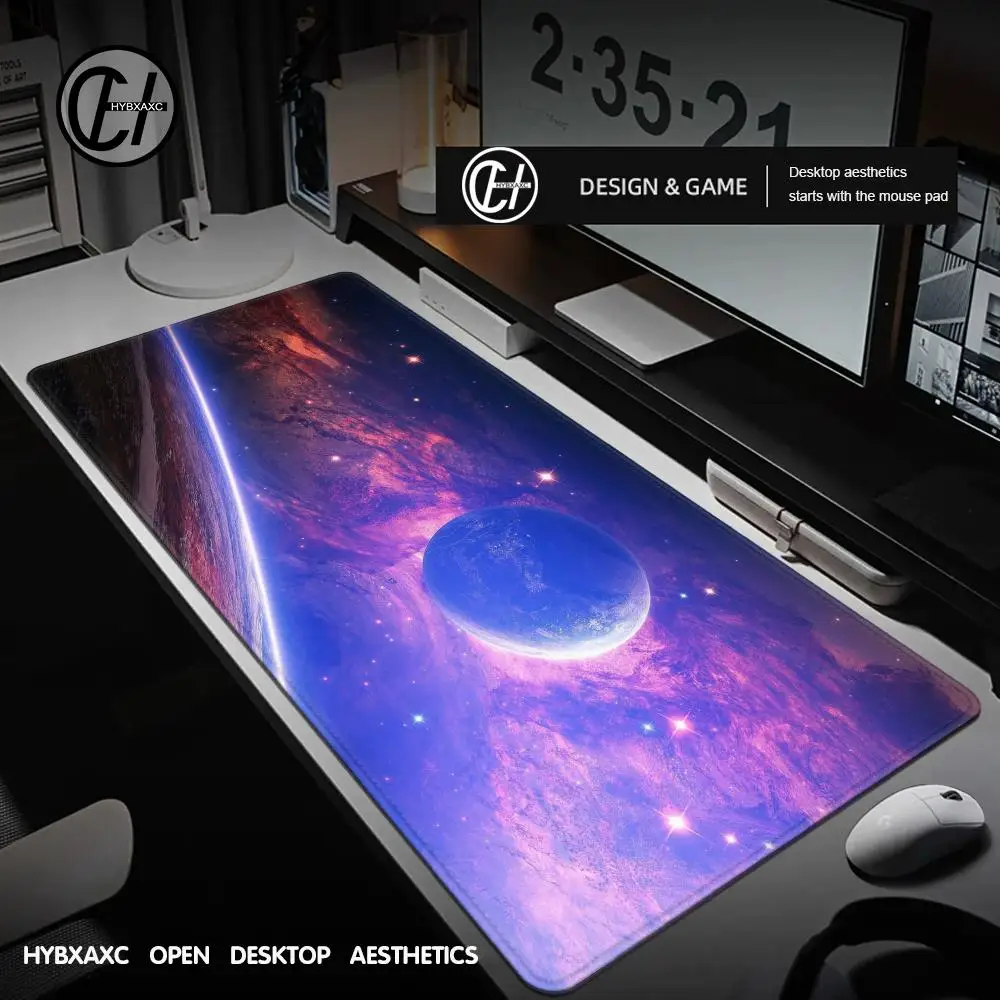 

HYBXAXC Starry galaxy Mouse Pad HD Large Computer Office Game Table Mats XXL Rubber Anti-slip HD Keyboard Universe Desk Mat
