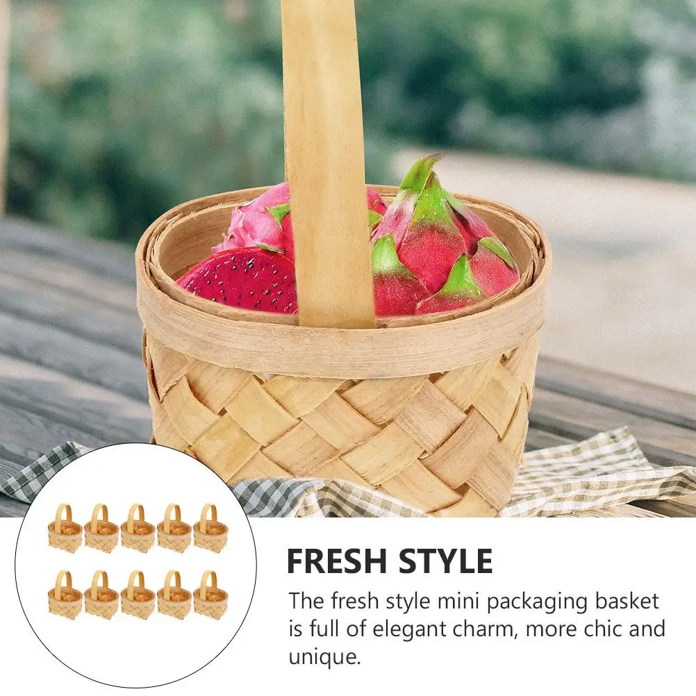 

10 Pcs Chocolates Small Baskets Gor Favors Wedding Crafts Girl Little for Party Wood Child